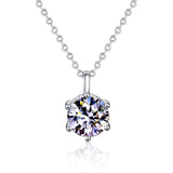 Moissanite Diamond Pendant Sterling Silver Necklaces Wedding Gift