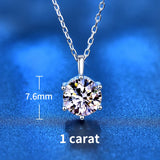 Moissanite Diamond Pendant Sterling Silver Necklaces Wedding Gift