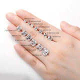 Champagne Asscher Cut Moissanite Diamond Certified Loose Gemstone