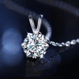 Moissanite Necklace 925 Silver Snowflake Diamond Necklace