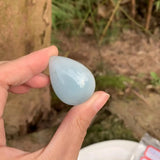 Natural Aquamarine Necklace Pendant Good Luck Gift