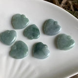 Natural Burma Jade Heart Necklace Pendant Myanmar Jade Women Children Jewelry