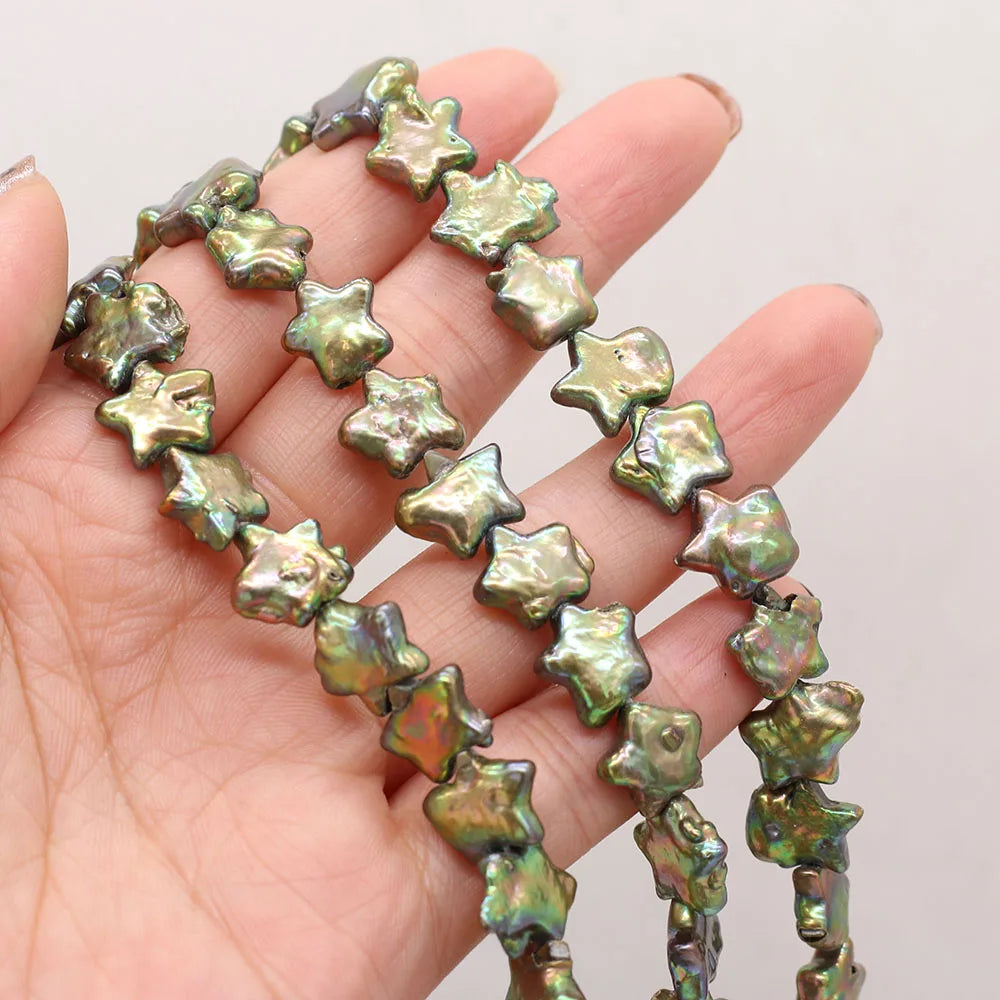 100% Natural Freshwater Pearls 11-12mm Pentagram Strand