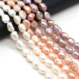 Freshwater Pearls Punch Beads Strand 8-9mm For Jewelry Making