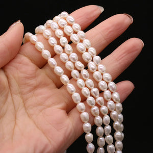 Freshwater Pearls Rice Beads Strand 5-6 mm For Jewelry Making
