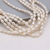 Freshwater Pearls Rice Beads Strand 5-6 mm For Jewelry Making