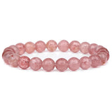 Amethyst Quartz Bracelet 8mm Beads Healing Elastic Jewelry Men Women