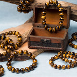 Tiger Eyes Bracelet 8/10/12mm Natural Stone Beaded Gift