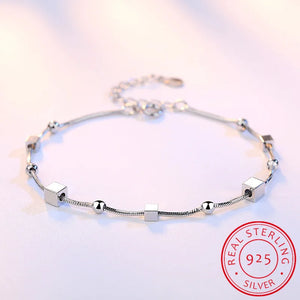 925 Silver Beads Chain Bacelet Wedding Jewelry