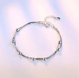 925 Sterling Silver Beads Chain Bracelet Wedding Jewelry