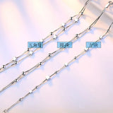 925 Sterling Silver Beads Chain Bracelet Wedding Jewelry