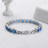 S925 Silver Bracelet Natural Sapphire Gemstone Boho Charm