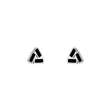 S999 Sterling Silver Geometry Stud Earrings for Women