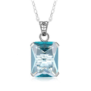 Real Silver 925 Necklace Pendant Peridot Women Jewelry