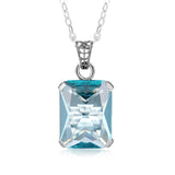 Real Silver 925 Necklace Pendant Peridot Women Jewelry