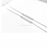 925 Sterling Silver Name Bracelet Engrave Letters Adjustable Bangles For Women