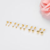 925 Sterling Silver Small Ball Stud Earrings for Women