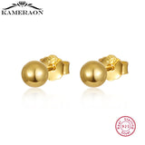 925 Sterling Silver Small Ball Stud Earrings for Women