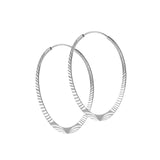 Real Sterling Silver Huge Hoop Earrings Thin Large Round Ear Jewelry
