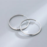 925 Silver Huge Hoop Earrings Thin Round Ear Jewelry