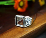 925 Sterling Silver Ring Blanks Square Setting Antique Silver