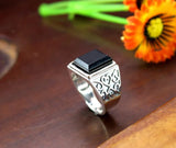 925 Sterling Silver Ring Blanks Square Setting Antique Silver