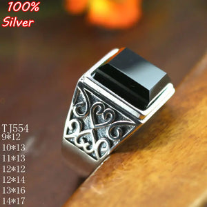 925 Sterling Silver Ring Blanks Square Setting Antique Silver