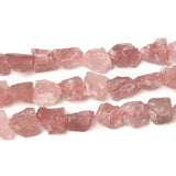 Strawberry Crystal Quartz Stone Bead Freeform Healing Stone