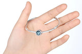 Tibetan Silver Crystal Beads Charms for Women Charm Bracelet C67