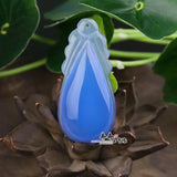 100% Real Agate Jade Pendant Hand Carved Jadeite Jade Necklace