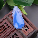 100% Real Agate Jade Pendant Hand Carved Jadeite Jade Necklace