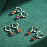 S925 Silver Tourmaline Ladies Earrings, Temperament Silver Jewelry