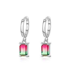 S925 Silver Tourmaline Ladies Earrings, Temperament Silver Jewelry
