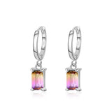 S925 Silver Tourmaline Ladies Earrings, Temperament Silver Jewelry