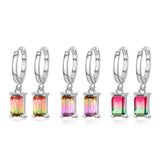 S925 Silver Tourmaline Ladies Earrings, Temperament Silver Jewelry