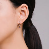 S925 Silver Tourmaline Ladies Earrings, Temperament Silver Jewelry