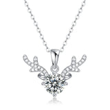 S925 Real Silver Pounding Necklace Female Moissanite Senior Pendant