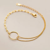 S925 Silver Bracelet Geometric Charms Bangle Asymmetrical DIY Jewelry