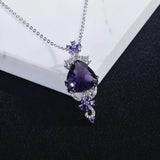 S925 Silver Amethyst Pendant Necklace for Women