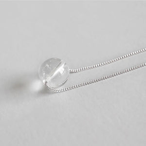 S925 Hot Crystal Glass Ball Pendant Necklaces For Women Jewelry Gift