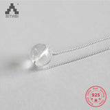 S925 Hot Crystal Glass Ball Pendant Necklaces For Women Jewelry Gift