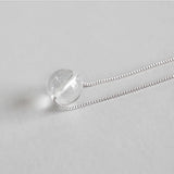 S925 Hot Crystal Glass Ball Pendant Necklaces For Women Jewelry Gift
