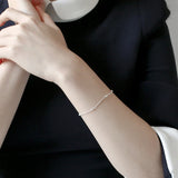 S925 Sterling Silver Beads Snake Bone Adjustable Bracelet Anklet Chain