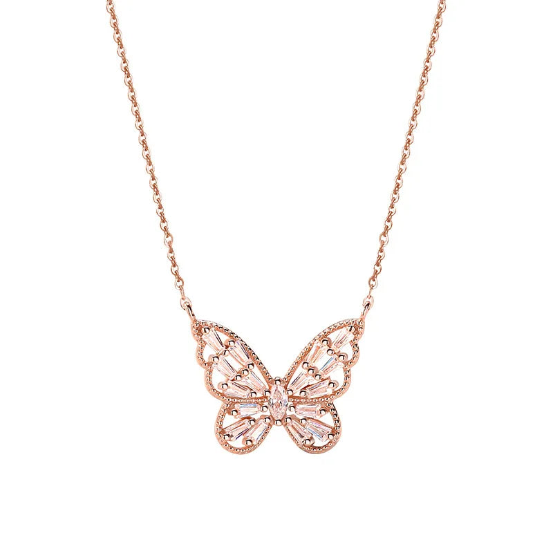 S925 Butterfly Lady Necklace Temperament Clavicle Chain