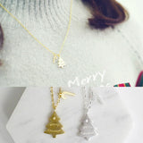 S925 Sterling Silver Christmas Tree Pendant Necklace Charms Jewelry Gift
