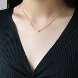 S925 Sterling Silver Freshwater Pearl Clavicle Chain Necklace