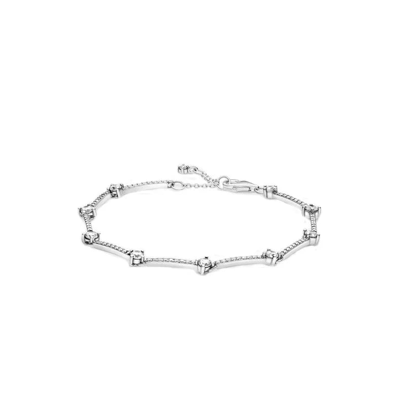 S925 Sterling Silver Sparkling Bracelet Jewelry for Girlfriend