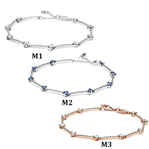 S925 Sterling Silver Sparkling Bracelet Jewelry for Girlfriend