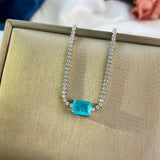S925 Sterling Silver Gemstone Bracelet Sparkling Diamond Party Bridal Bangles
