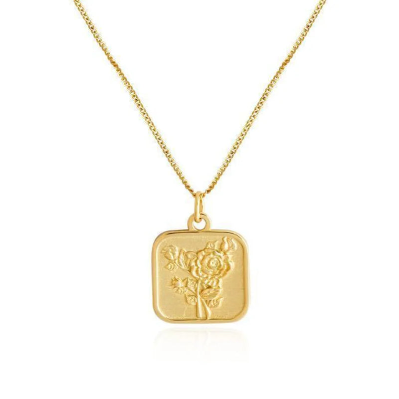 S925 Sterling Silver Rose Pendant Necklace For Women